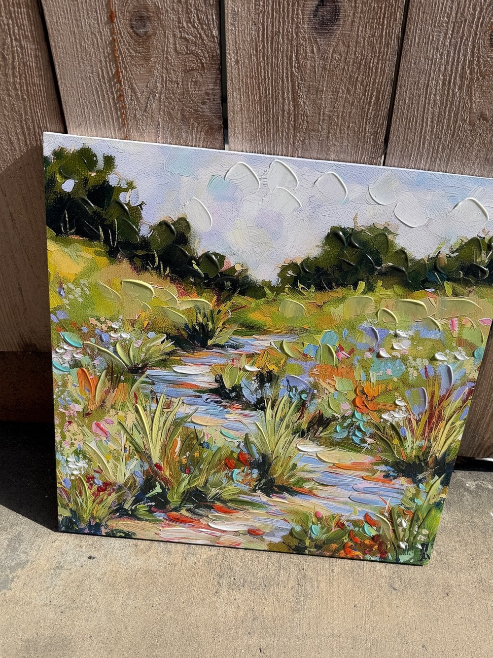 Colorful Landscape Canvas abstrac painting Art reprint 24x23”